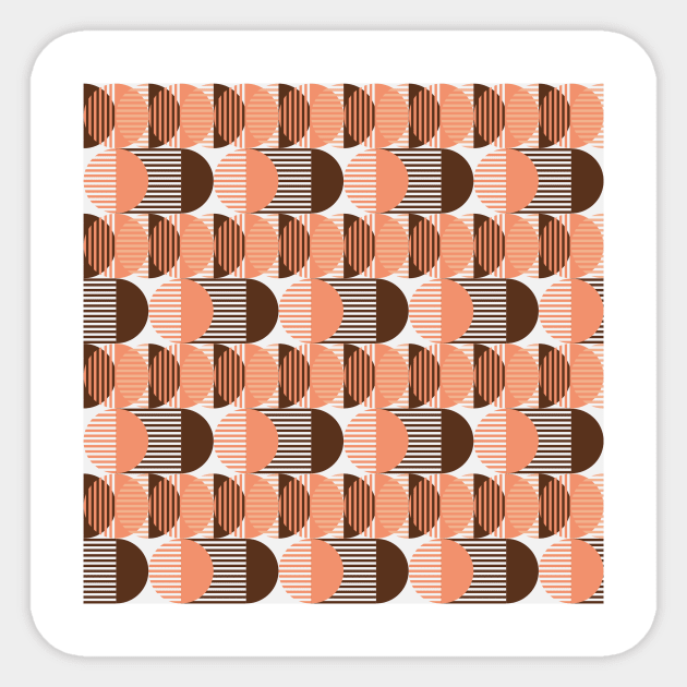 60s Mid Modern Pattern Sticker by GenerativeCreations